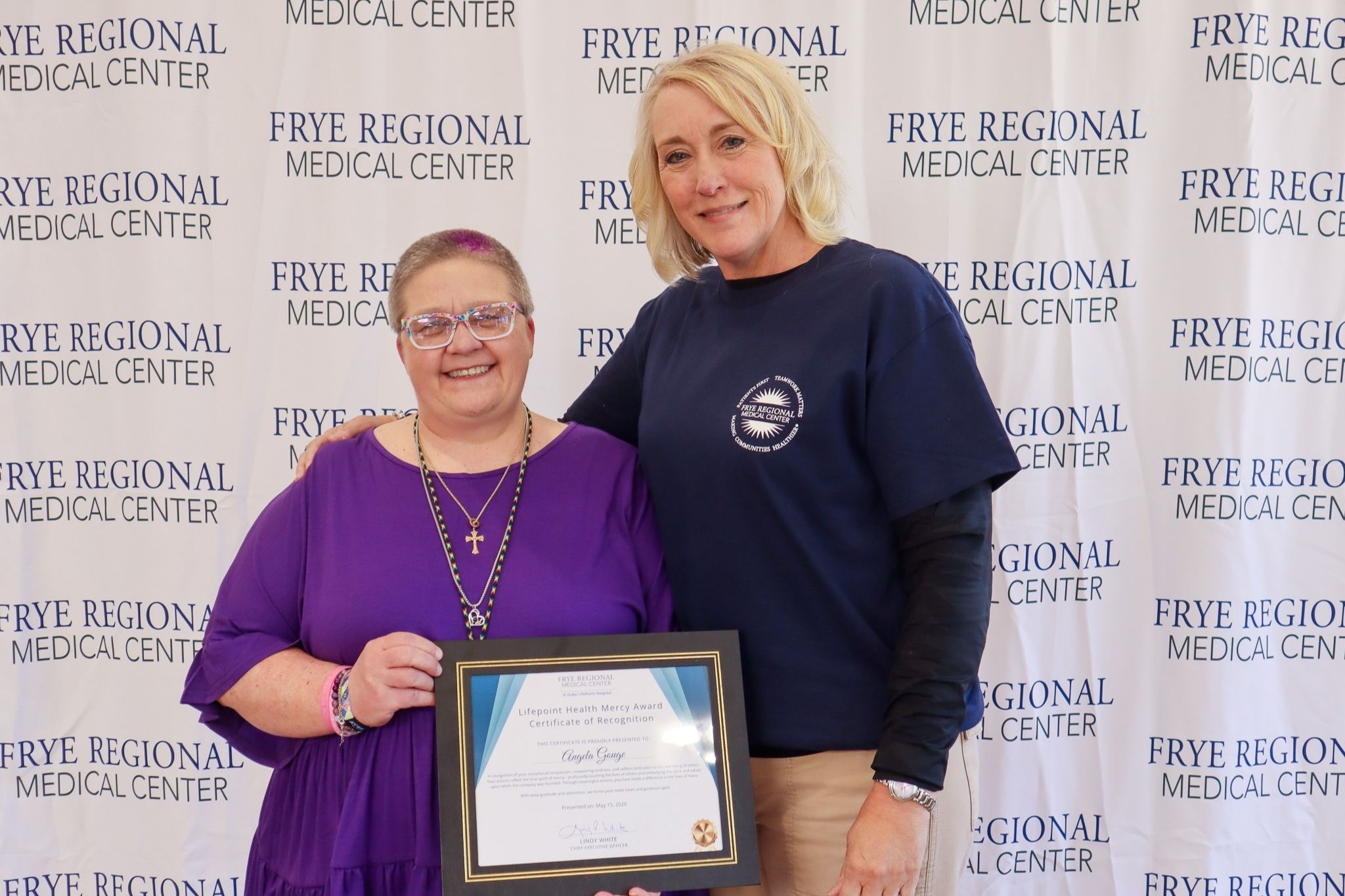 Frye Regional Medical Center Names 2026 Mercy Award Winner